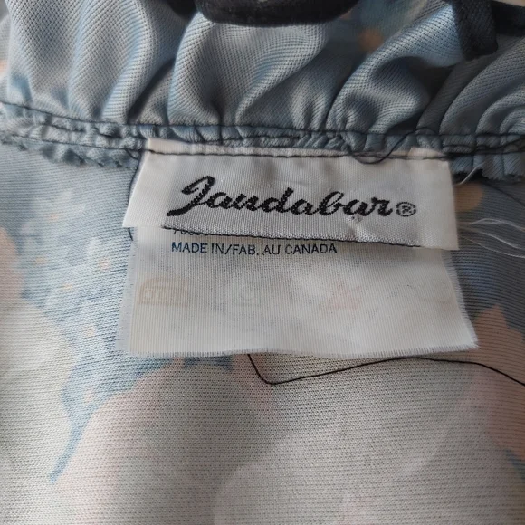 Vintage 70s M Floral Black Maxi Night Dress Jaudabar - Picture 8 of 10